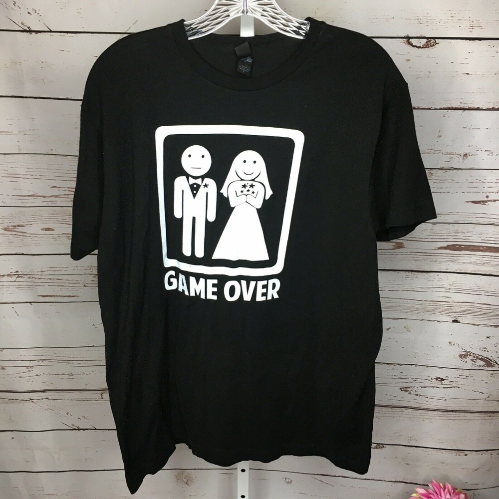 Game Over Marriage Funny Mens Short Sleeve T shirt